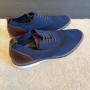 Aiden & Mason Men's Blue Oxford Wing Tip Mesh Shoes Size 10.5M AM-Albert3